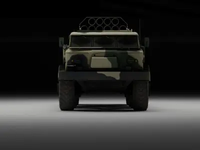 uragan military vehicle  3D model