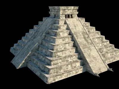 Chichen Itza PBR Low Poly Low-poly 3D model
