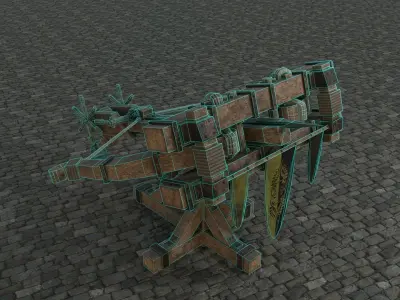 Medieval Ballista low-poly PBR Low-poly 3D model