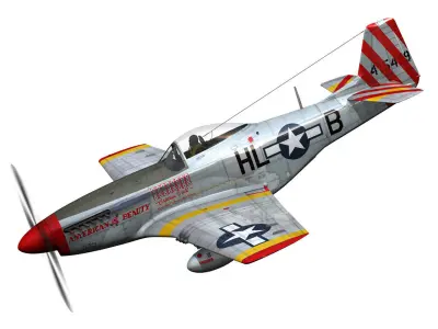 North American P-51D - American Beauty  3D model