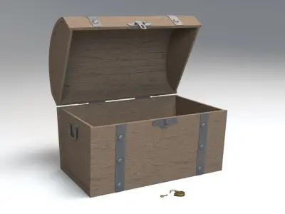 Treasure Chest Low Poly PBR Low-poly 3D model