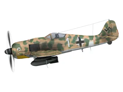 Focke Wulf - FW190 F8 - White 1 3D model