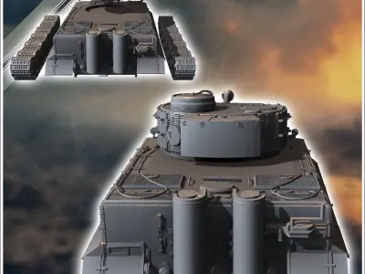 Tiger M1943 Hollywood version Kelly s Hereos - miniatures tablet 3D print model