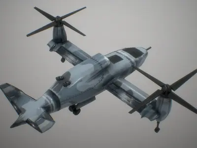 Bell TR 911 X - Eagle Eye - TILT ROTOR UAV - Low-poly 3D model