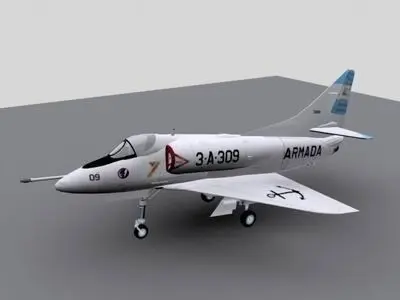 A-4Q AR Low-poly 3D model