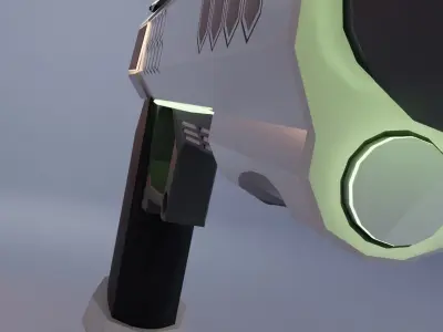 Silenced Pistol - Low Poly Free low-poly 3D model