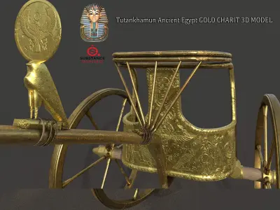 Tutankhamun Ancient Egypt GOLD CHARIT 3D MODEL Low-poly 3D model