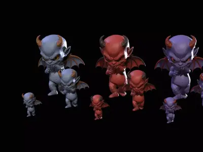 ChibiDemon1Pack1 Low-poly 3D model