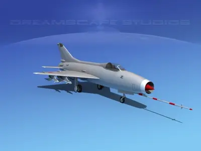 MIG-21 Fishbed Bare Metal 3D model