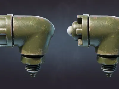 GST-64 Tank Lights Set 3D model