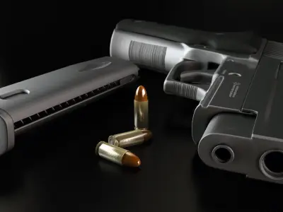 Hand gun Sig-sauer p226 3D model