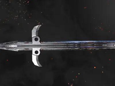 Sword Kraft Post-apocalyptic PBR Game Readey Low-poly 3D model