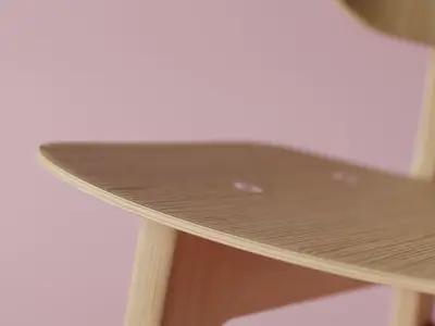 Fredercia Soborg wooden base chair  Free 3D model