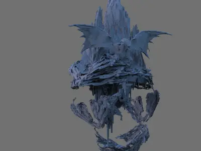 Dark mountain cliffs 3D model