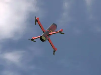 Redbull Drone Low-poly 3D model