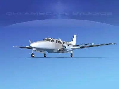 Beechcraft B99 Bare Metal 3D model