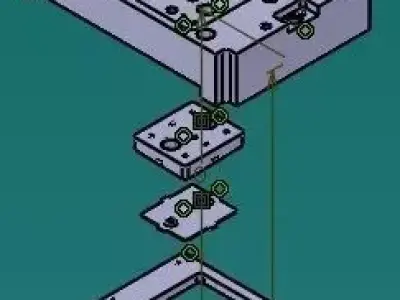 Shear mold with 4 stations Free 3D model