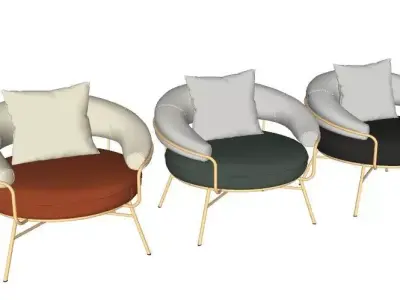 waiting chair seats 3D model