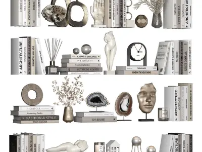 Shelf Decor set 2 3D model