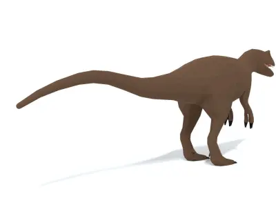 Low Poly Cartoon Allosaurus Dinosaur Low-poly 3D model
