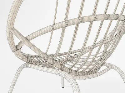 Wicker Chair Free 3D model