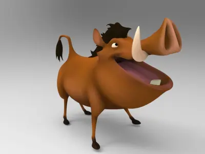 Pumba warthog from lion king 3D model