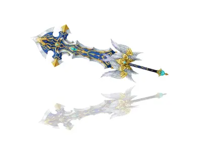 Sacred Heaven Greatsword Low-poly 3D model