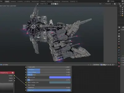 Toon render project file 2 3D model