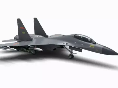 China J-16 Multirole Fighter 3D model