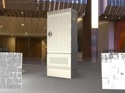 Electrical Distribution Cabinet 171 Low-poly 3D model