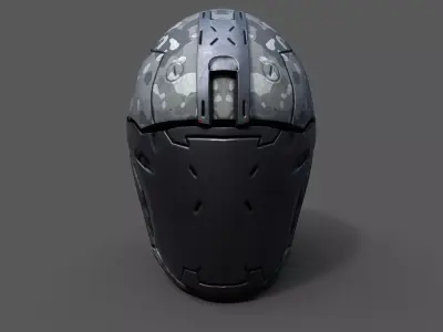 Helmet military Scifi low poly 3s model  Low-poly 3D model