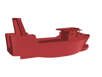 25m steel fishing boat 3D model