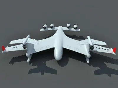 Super-heavy Amphibian Cargo Aircraft 3D model