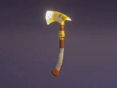 Light Axe - Holy Axe - Model 01 Low-poly 3D model