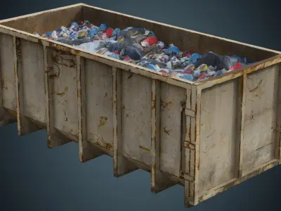 Garbage Container 3B Low-poly 3D model