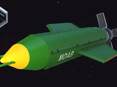 GBU 43B Massive Ordnance Air Blast  Low-poly 3D model