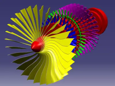 jet engine propeller 3D print model