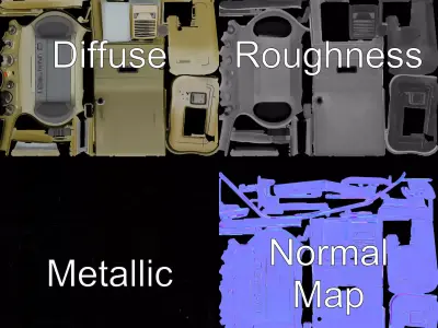 Vintage Military Oscilloscope Model Pack with Classic Design Low-poly 3D model