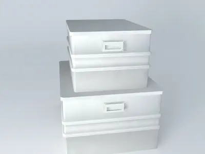 Metal boxes 3D model