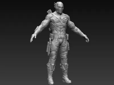 Sci-Fi Military Mercenary 3D model