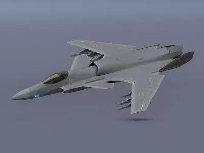 Futuristic Fighter Jet 2099 Low-poly 3D model