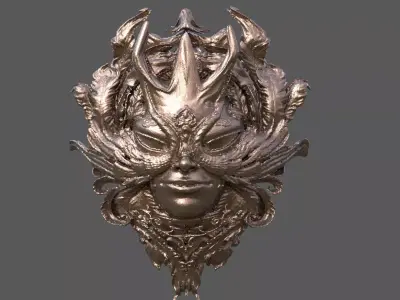 Baroque Hera Mask 2 3D model
