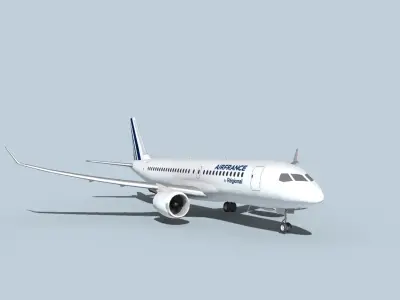Bombardier CS100 Air France Regional 3D model