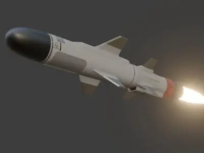 KH-35 Uran Subsonic cruise missile 3D model
