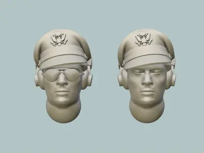 B-17 Pilot Head 3D print model