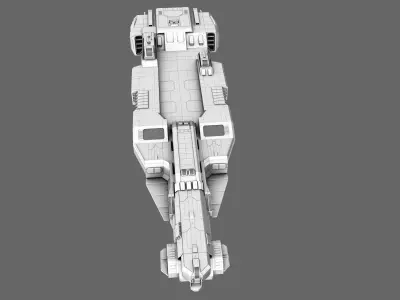 Carrier Destroyer USS Ticonderoga 3D model