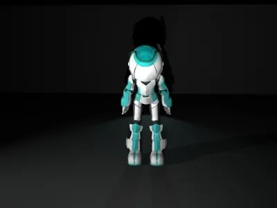 Robotic Girl Free 3D model