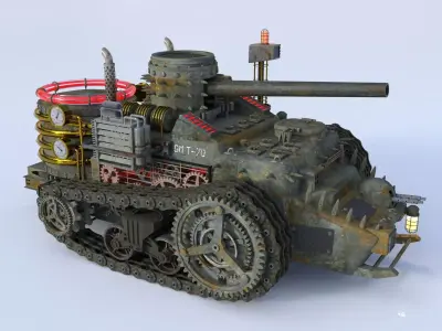 GM T-70 Steampunk Tank 3D model