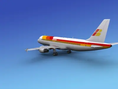Airbus A320 Iberia  3D model