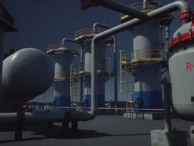 Industrial Vessels PACK Unreal Engine Game Ready Low-poly 3D model
